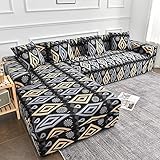 uyeoco Copri Divano Angolare con Penisola a Sinistra Destra Moderno Copridivano Elasticizzato 1/2/3/4 Posti Penisola Angolare Necessario acquistarne Due Copertura Divano (Color : J, Size : 235-300cm)