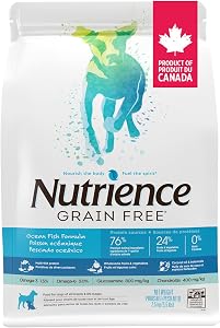 Nutrience Grain Free Dog Food, 2.5 kg (5.5 lbs), Canadian Ocean Fish Formula, Dry Dog Food, Multi-Fish Protein, Nourriture Pour Chien, Manger Pour Chien