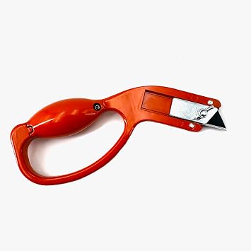 Zeluga 19-537 Angle Utility Knife, Secure Locking & Integrated Blade Storage, Roofing Knife with Ergonomic Handle