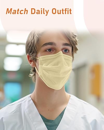 Miniatura 146 de Mascarillas desechables paquete de 100 unidades, 4 capas ASTM nivel 3 grado médico, transpirables para protección al aire libre de adultos, Sinfonía