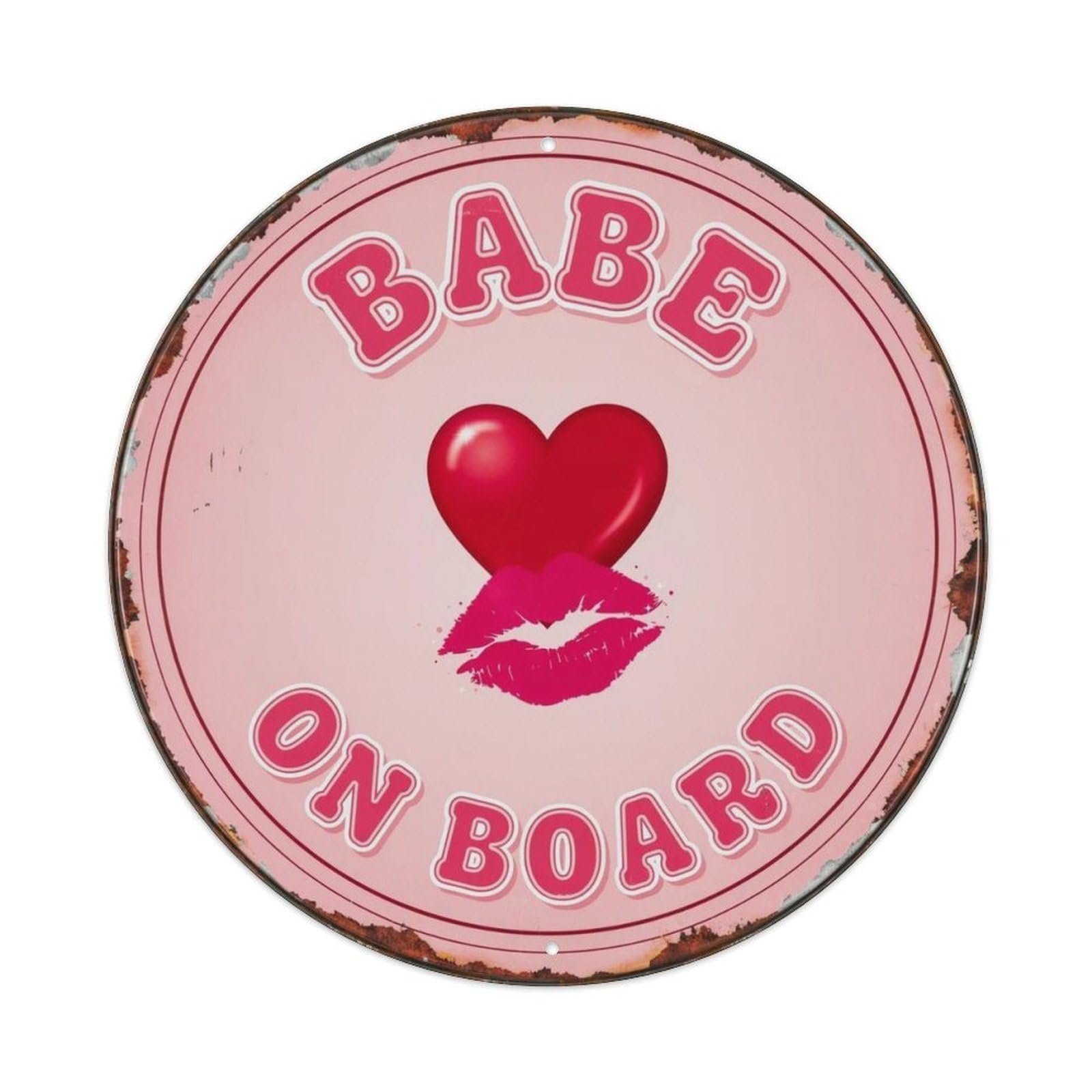 Babe On Board Y2K Metal Tin Sign Plaque
