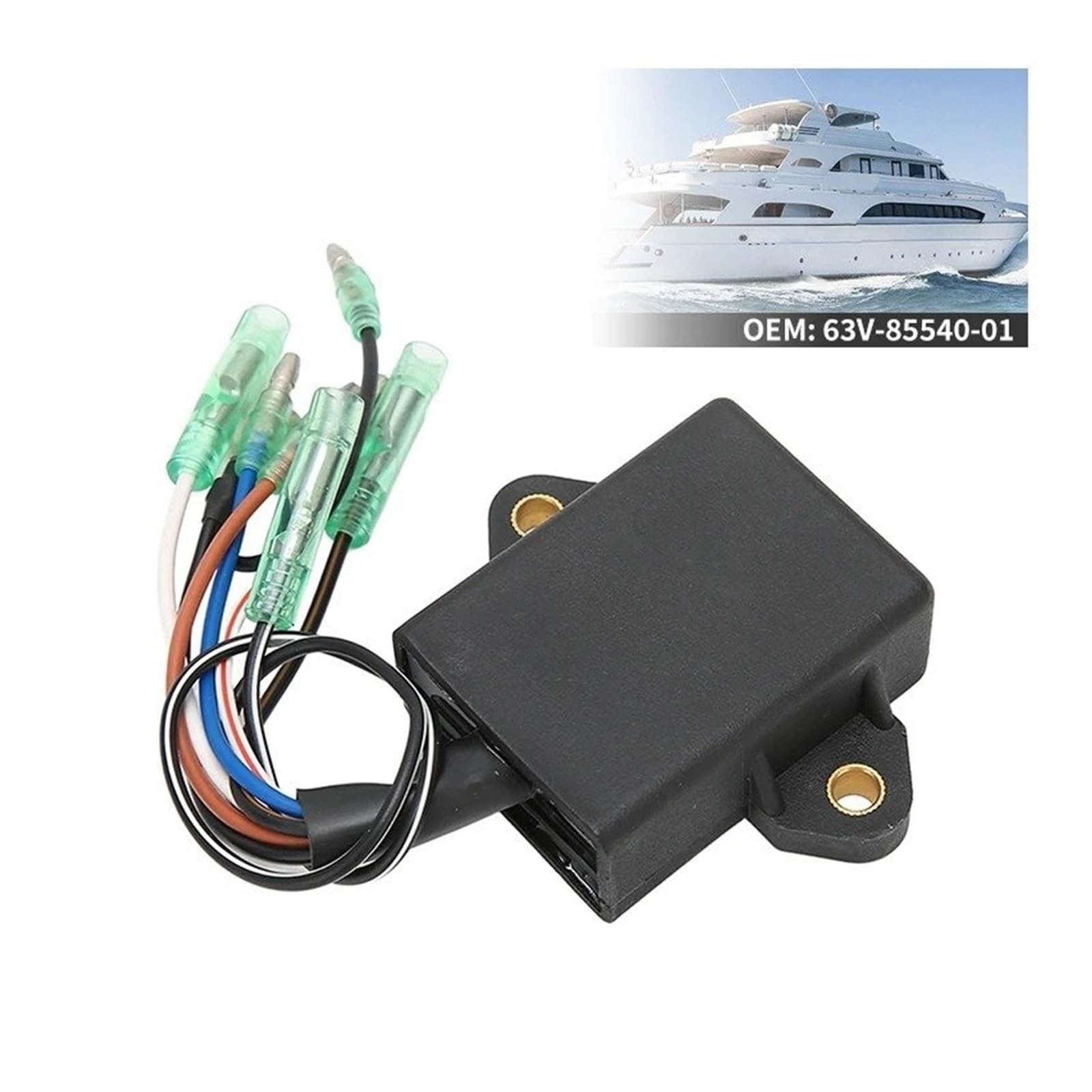 Bobine CDI 63V-85540-01 Pour Moteur Hors-bord 2 Temps 9,9 CV 15 CV, Pour Parsun, Pour Moteur Bateau Makara, Pièces Rechange Pour Boîtier D'allumage Extracteur Allumage