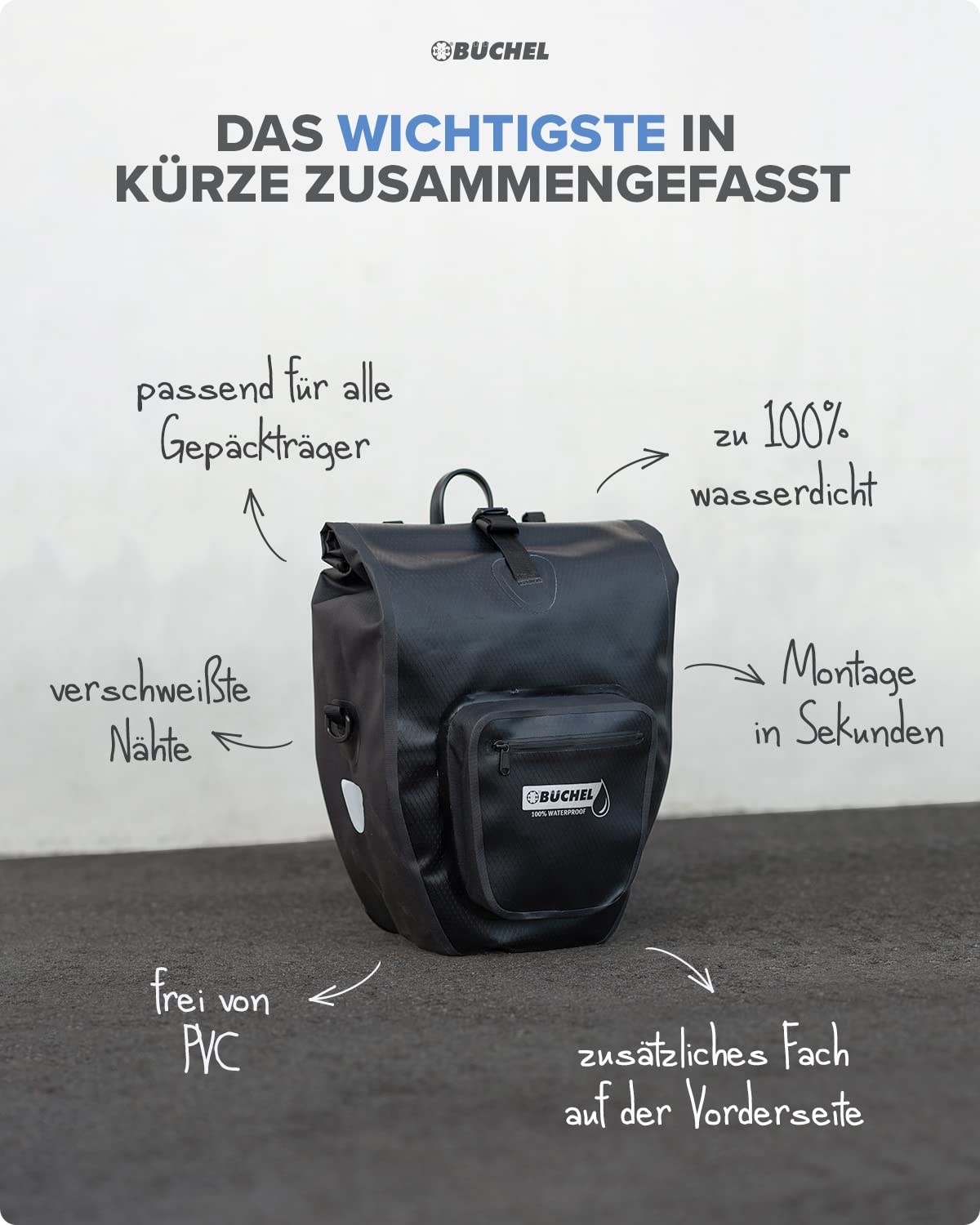 Büchel Fahrradtasche für Gepäckträger