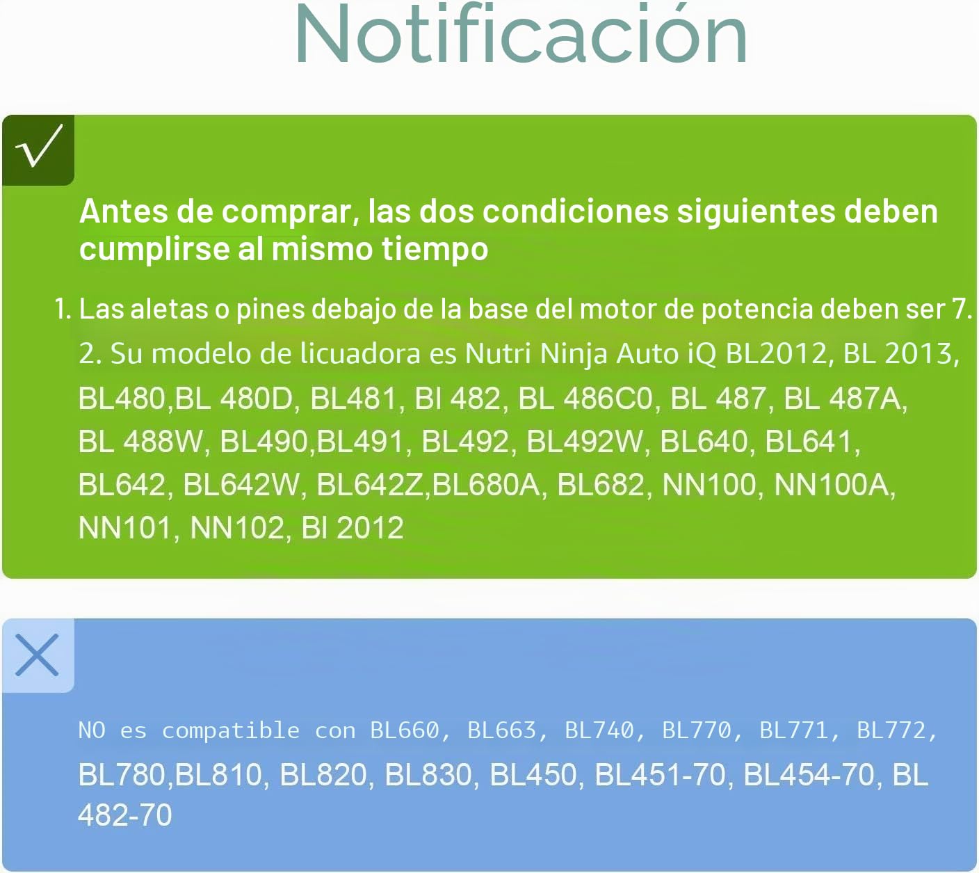 Paquete de 2 piezas de repuesto para licuadora, conjunto de cuchillas extractoras de 7 aletas con junta de goma compatible con licuadoras Nurti Ninja Auto iQ BL480 BL482 BL642 BL682 NN102