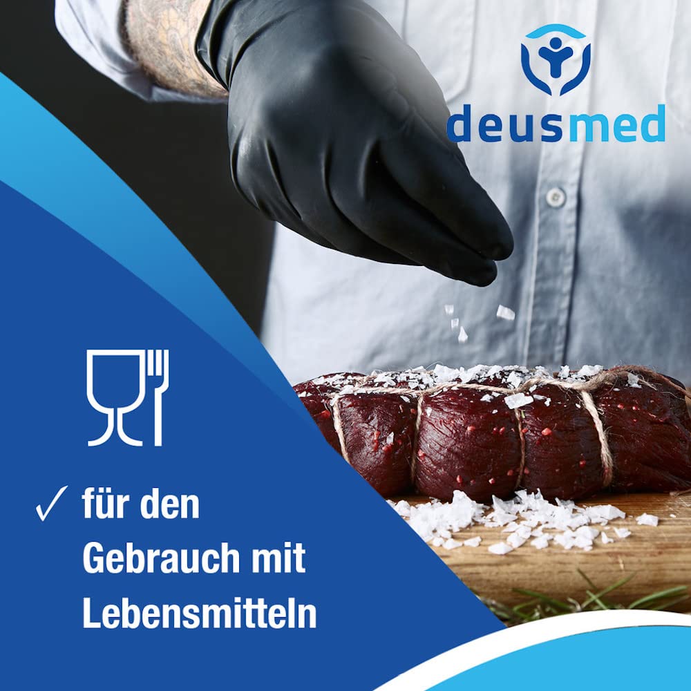 Einweghandschuhe schwarz, Nitrilhandschuhe L, Einmalhandschuhe mit 1000 Stück / 10 Boxen, Handschuhe Einweg, puderfrei, latexfreie Gummihandschuhe, Nitril Handschuhe in S, M, L, XL verfügbar