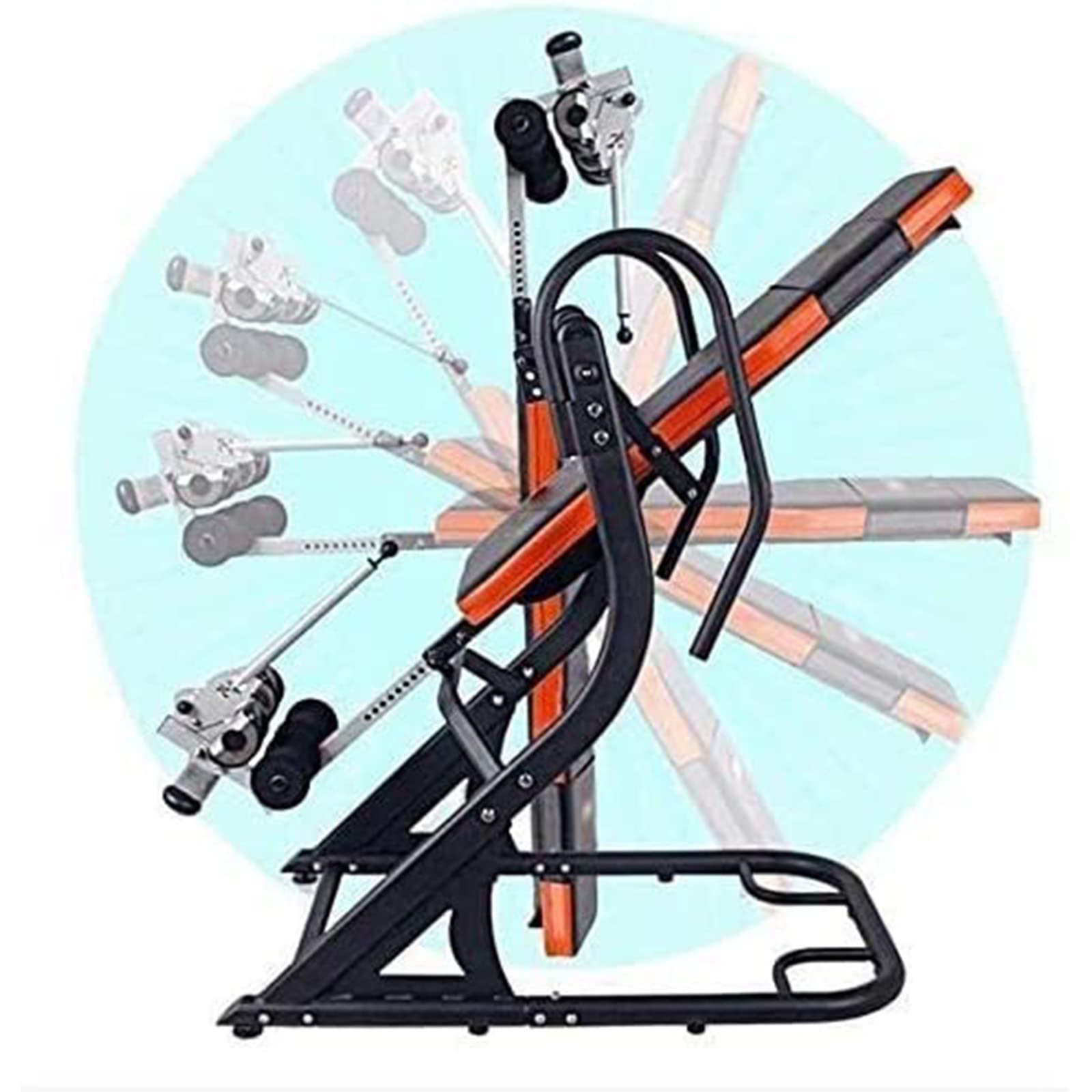 FAXIOAWA Mesa de inversión, máquina de inversión Plegable Camilla Trasera de Mesa Ajustable Adecuada para el hogar Fitness Masaje Yoga, Gimnasio Equipo Deportivo