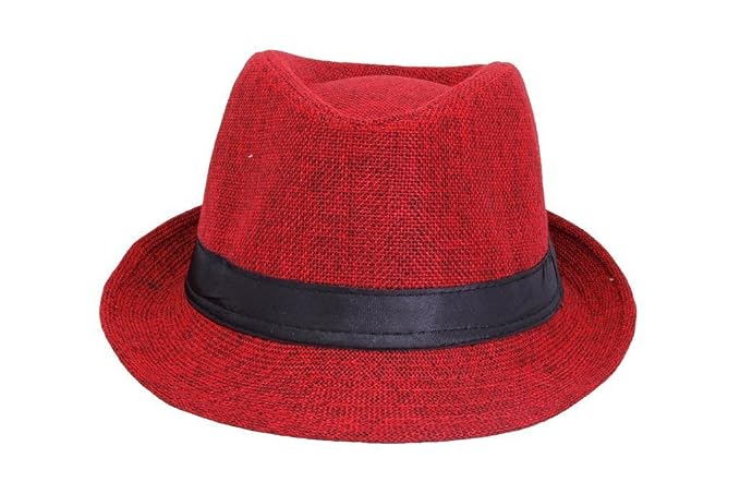 Zacharias Mens \u0026 Women Fedora Hat (Red 