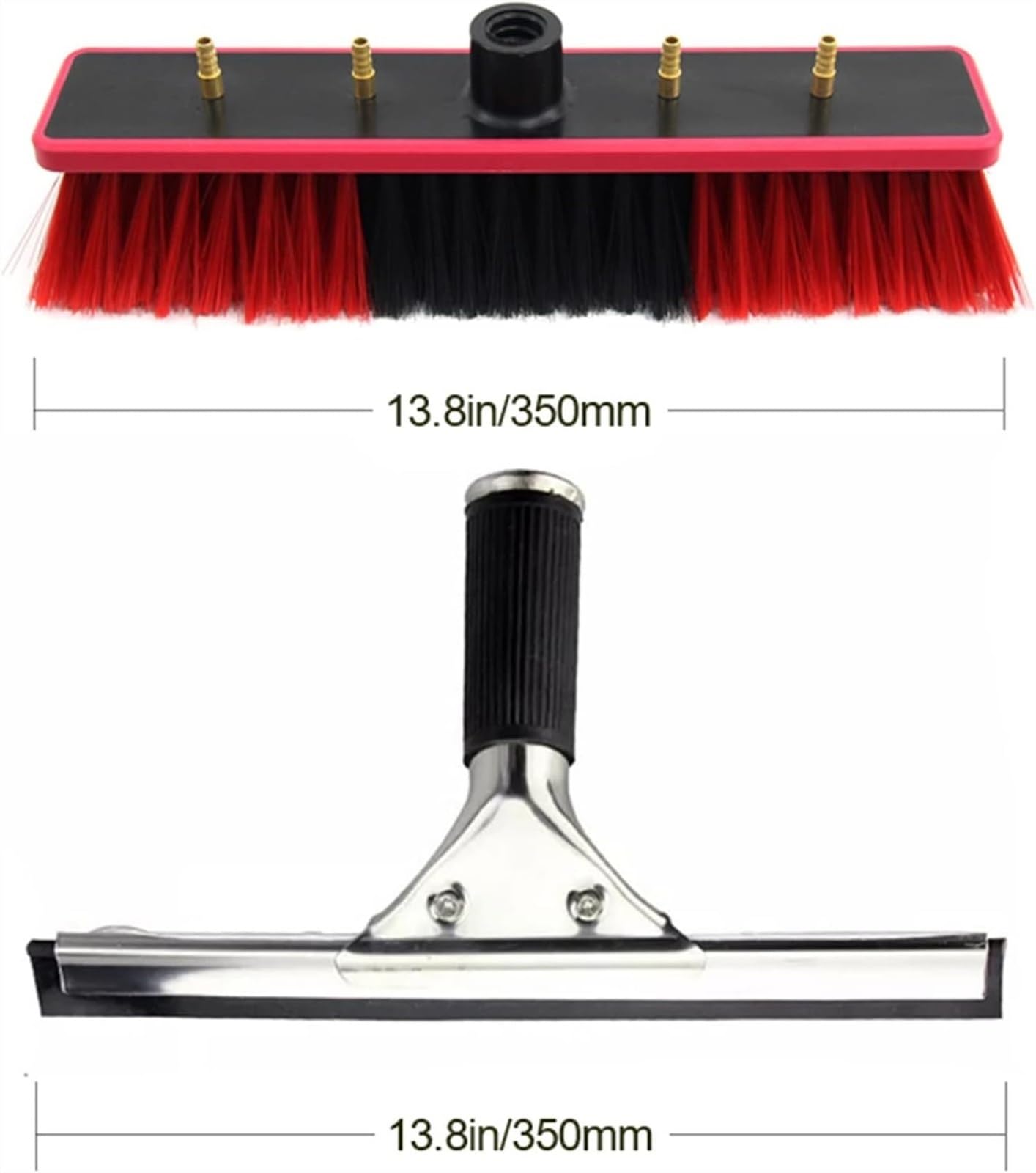 Kit de pértiga de 9 Metros con Suministro de Agua para la Limpieza de Paneles solares: Cepillo Ajustable de Gran Alcance para Lavar Ventanas, Limpiador Exterior eficiente