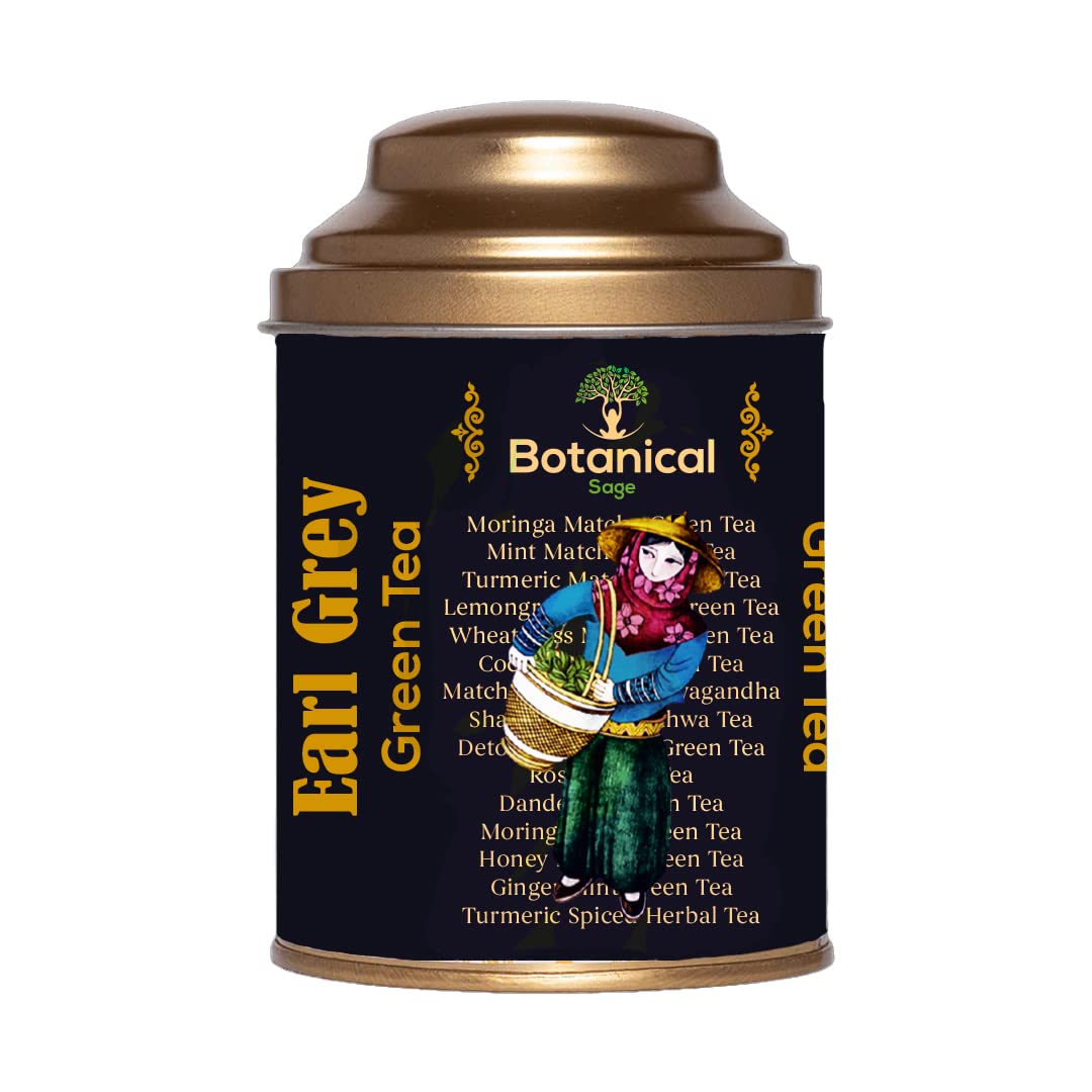 Botanical SageEarl Grey Green Tea 100g | Delicious | Selected | Luxury Tea