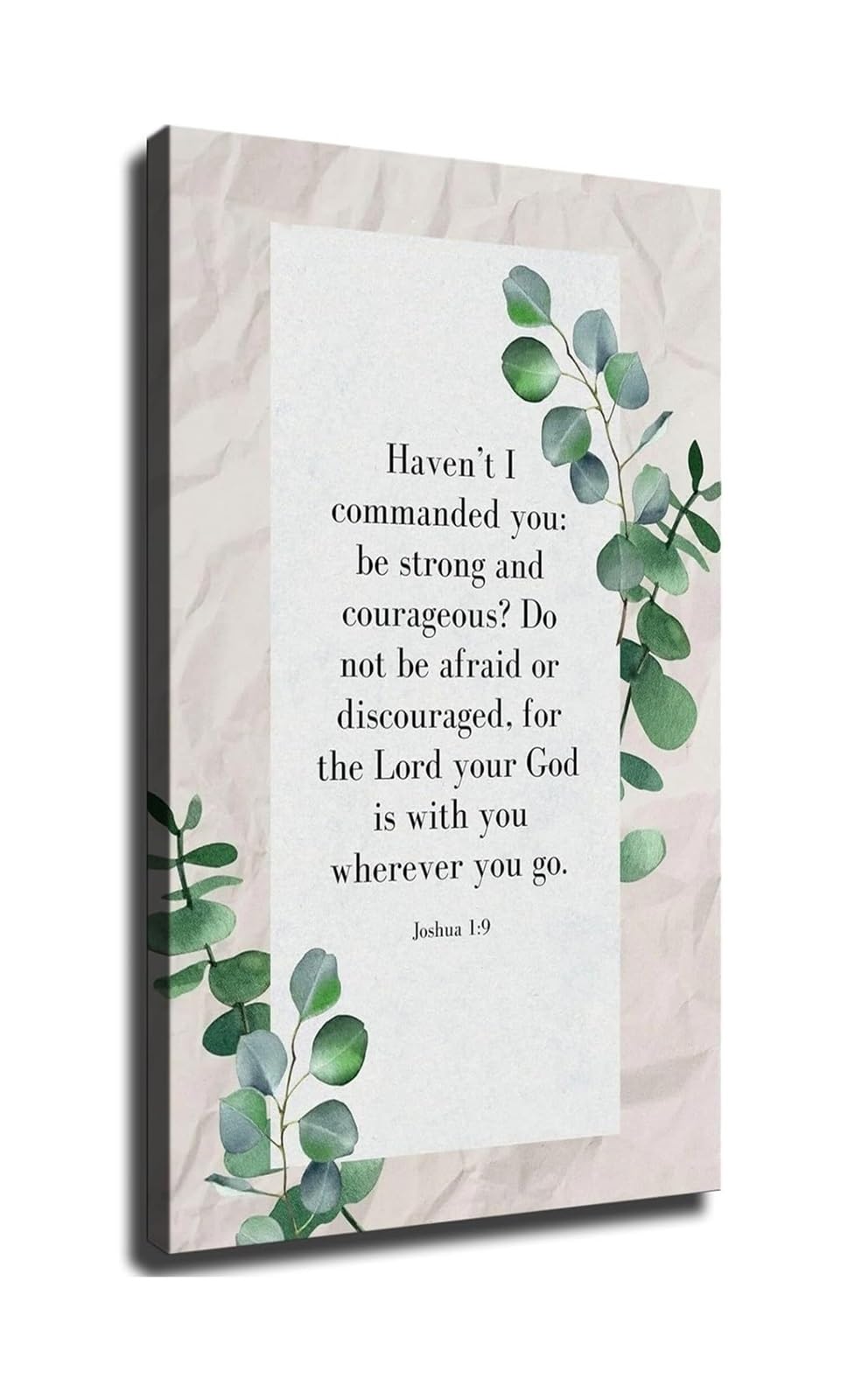 NWPNLXEA Joshua 1 9 Scripture Poster Be Strong And Courageous Christian Wall Decor Bible Verse Print for Bedroom Living Room Office Church Home Gym