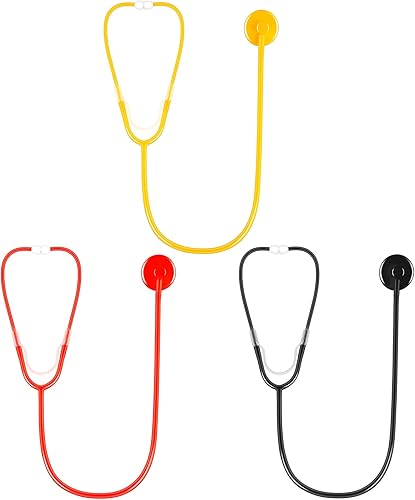 Miniatura 1 de Estetoscopio para niños Ponpon 3 piezas para niños (negrorojoamarillo)