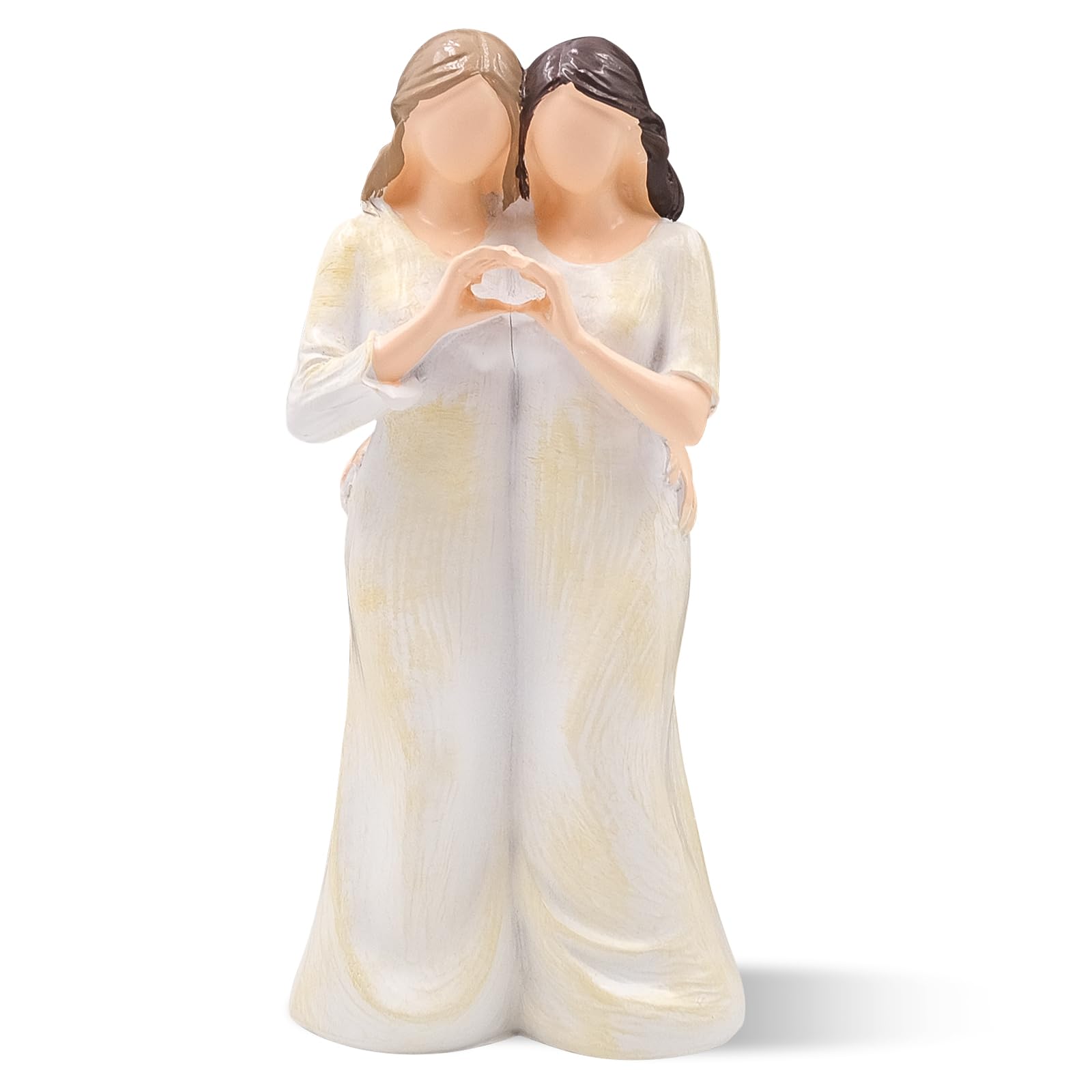 Griwuut Schwester Beste Freundin Geschenke, Handbemalte Schwestern Figur Deko, Geburtstag Weihnachten Geschenk für Schwester Freunde