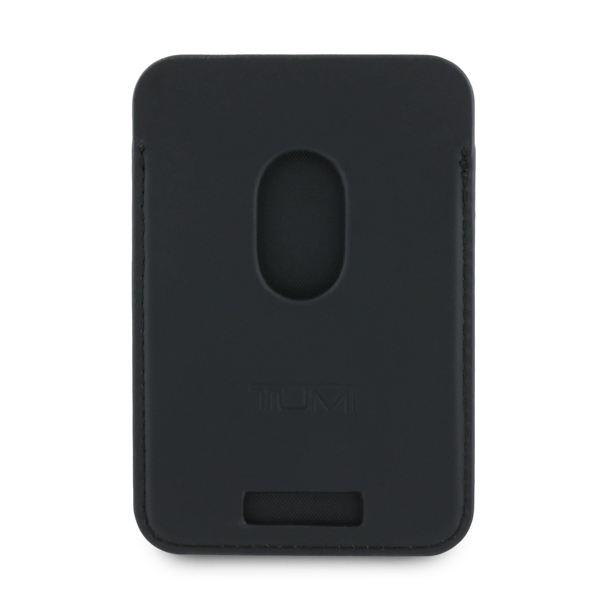 TUMI Smooth Genuine Leather MagSafe Compatible Phone Card Holder Wallet, Black, Classic