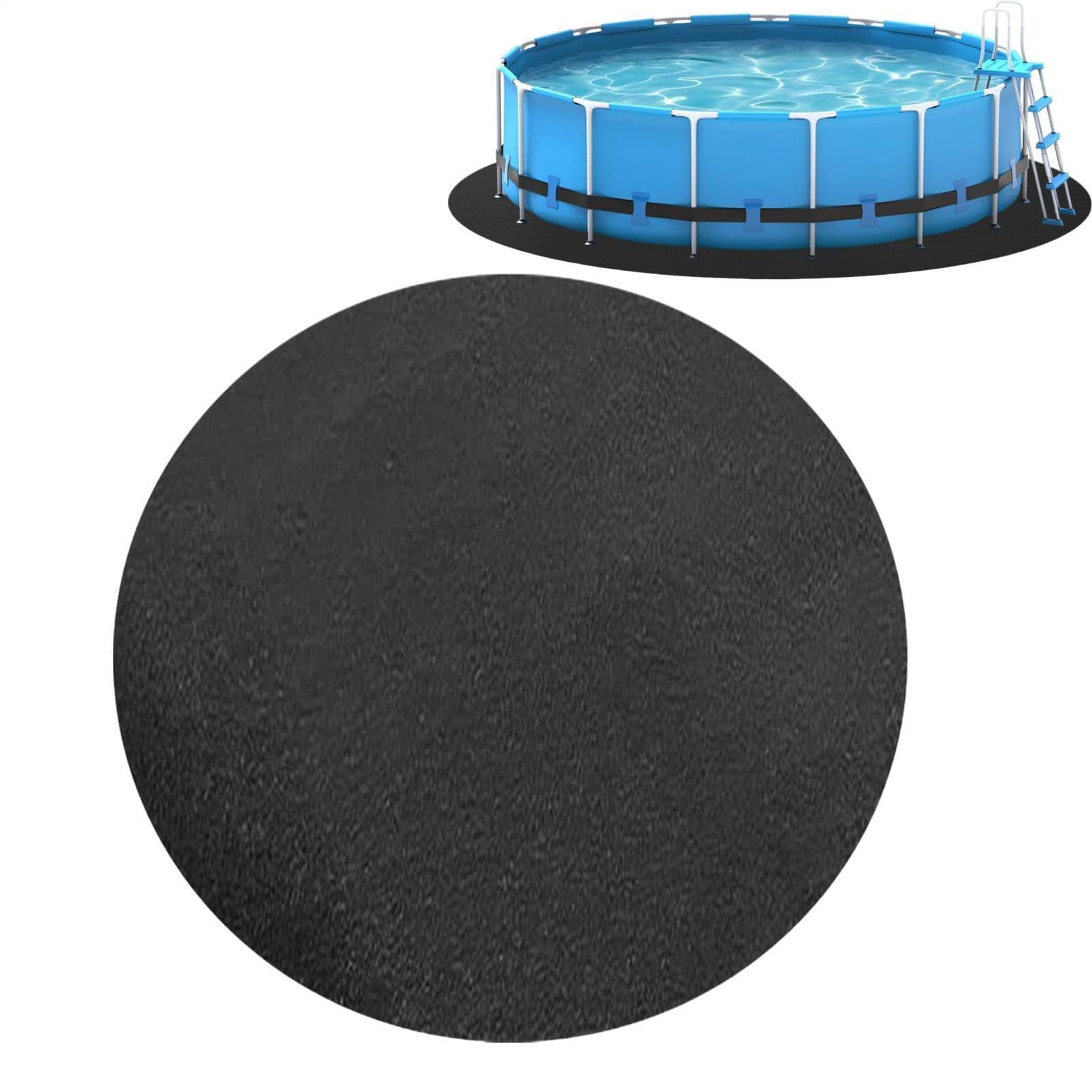 Round Pool Ground Mat – 8/10/12ft Extra-Thick Underlayment Pad, Recycled Geotextile Material. Pool Liner Protector, Prevents Punctures, Extends Life. Perfect For Outdoor, Ground Swimming Pools