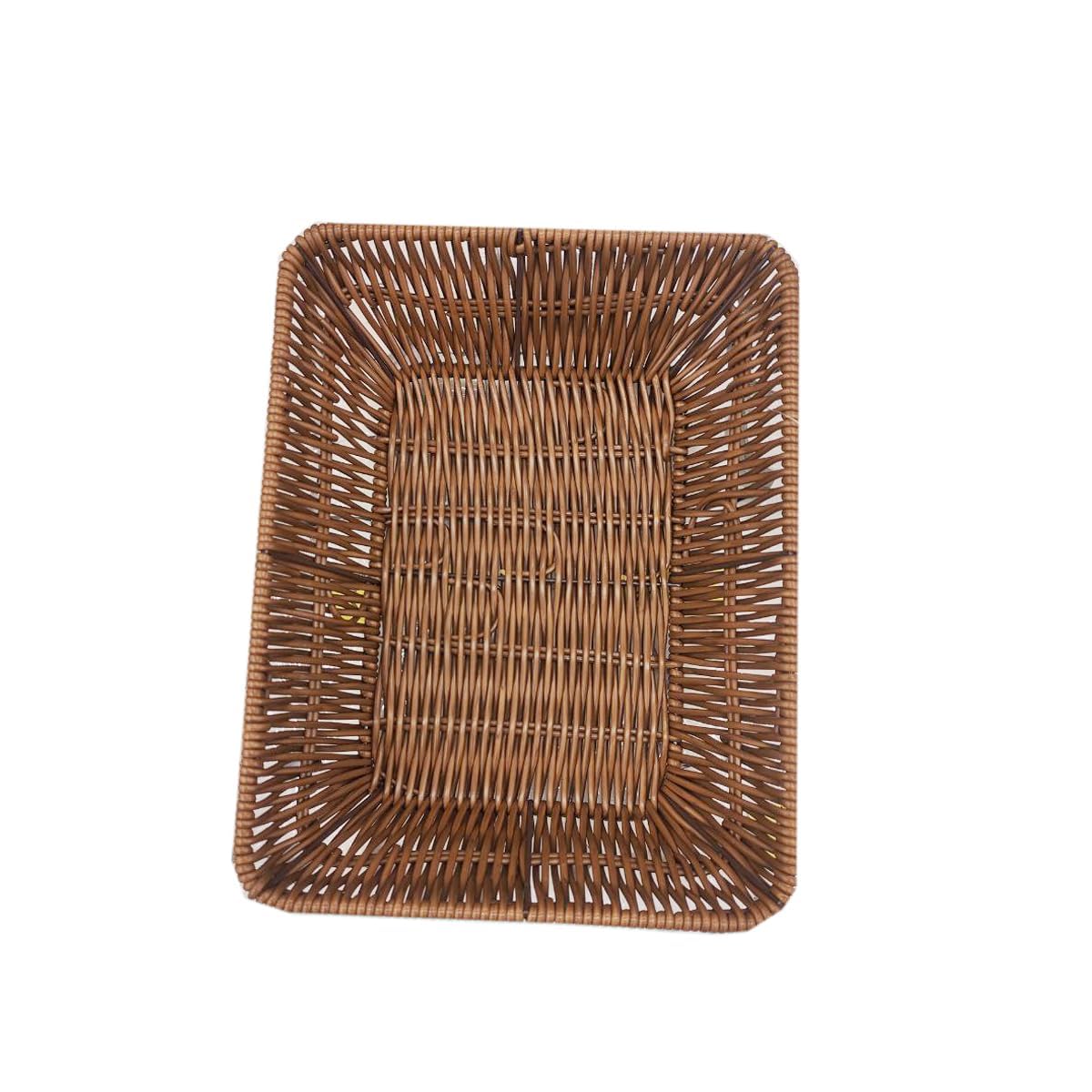 Baskets Stackable Picnic Baskets with Bread Baskets for Organization Rectangular Bread Storage Baskets for Kitchen, Home, and Restaurant Food Serving Storage Basket-image-1