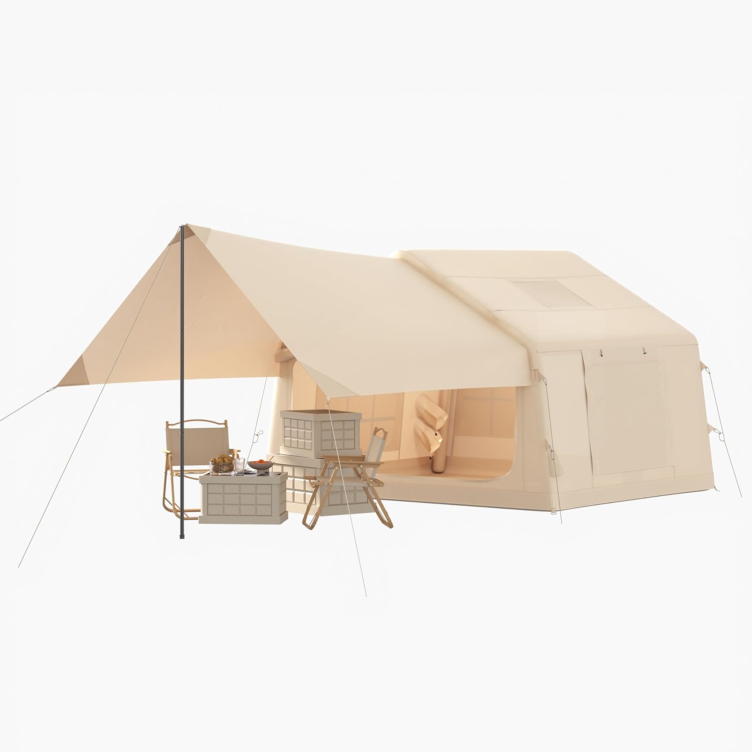 Tienda de campaña inflable Garvee 8-10 personas fácil de montar con ventanas y calefacción