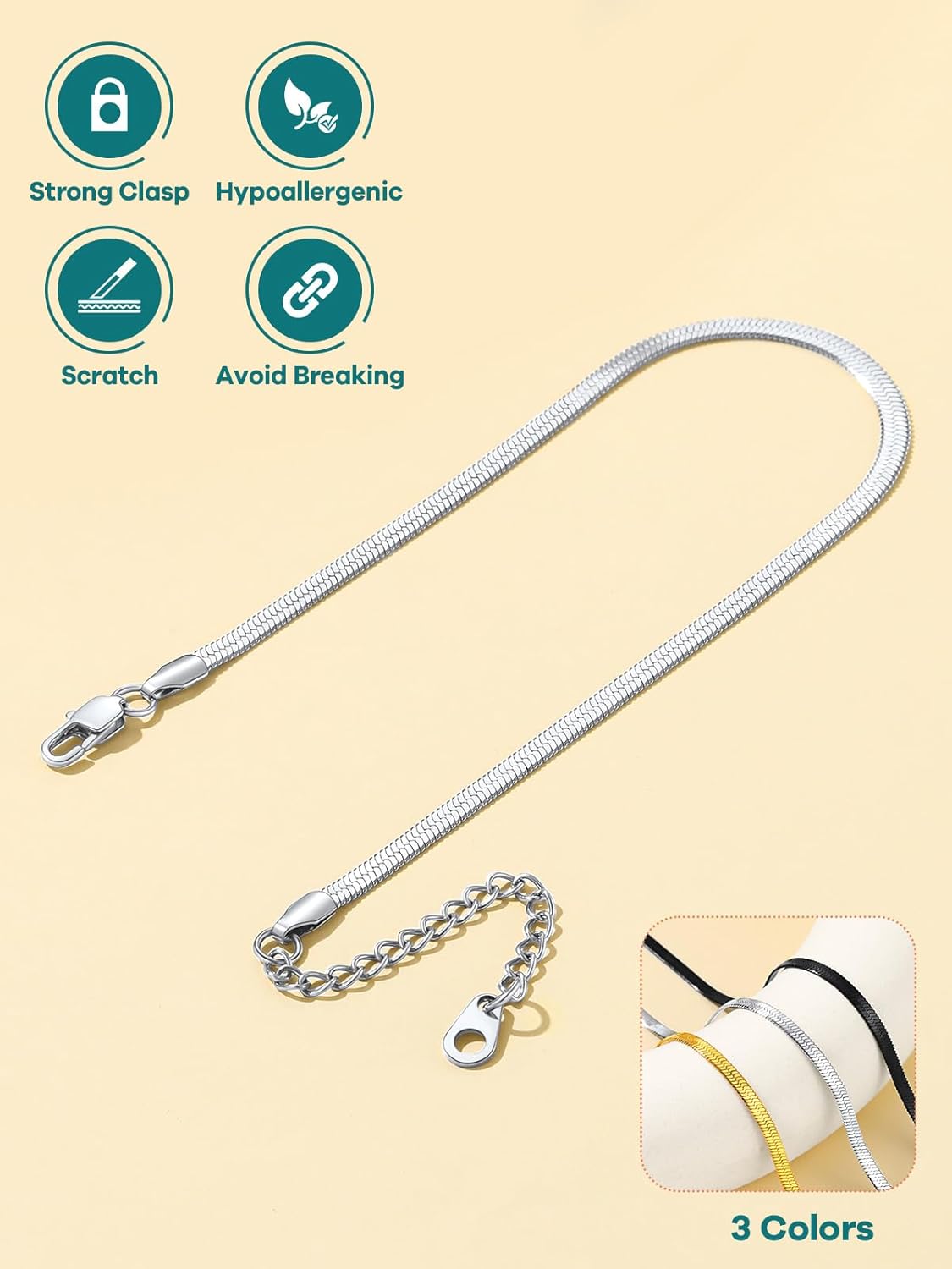 Supcare Stainless Steel Anklets Custom Ankle Chain (with Gift Package) - Image 7
