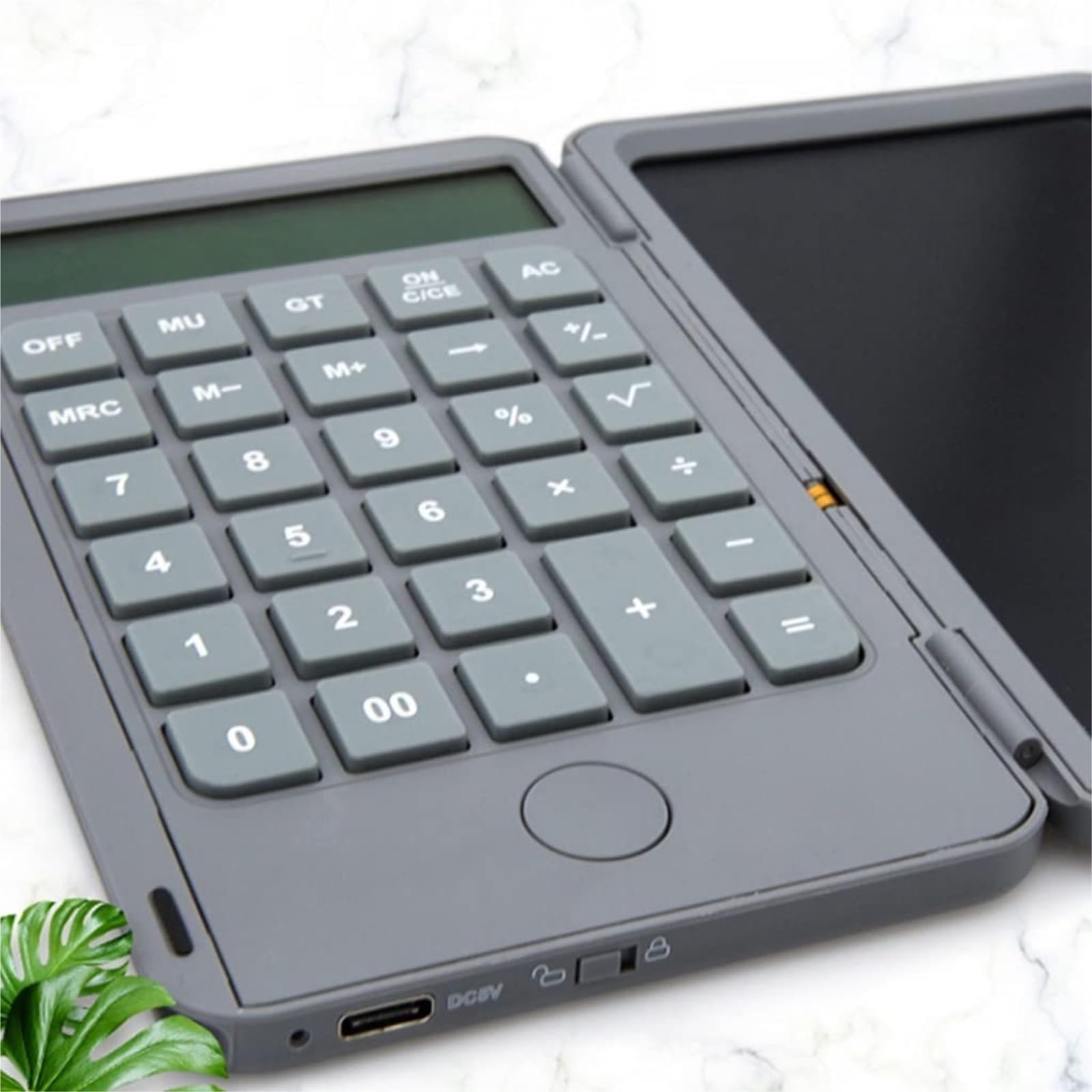 Kalkulatory Kalkulator, Kalkulator Notatnik Tablet LCD Do Pisania 6 Cali Kalkulatory 12-cyfrowy Wyświetlacz Tablice Do Planowania Przybory Szkolne(Grey)