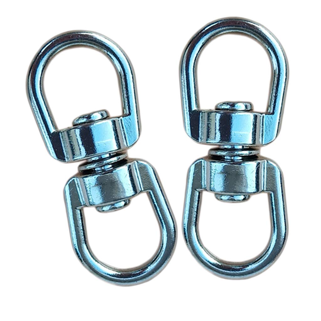 Pleayietoopiatiey 2pcs Hanging Basket Spinners Swivel Hook Double D Ring Swivel Hook for Plant