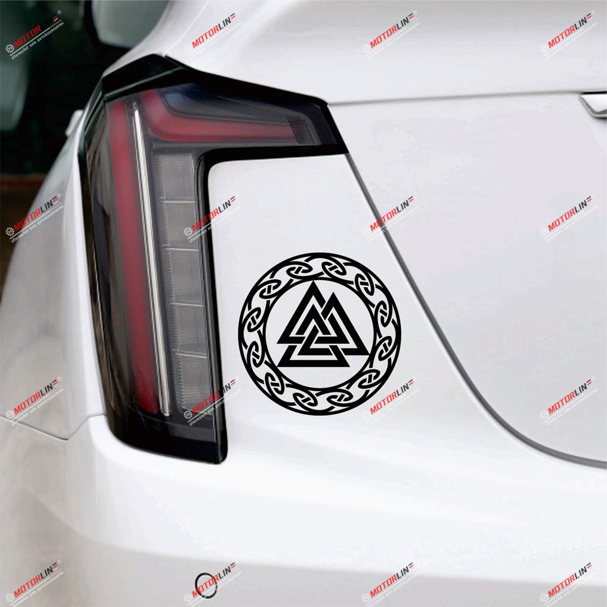 Adesivo adesivo da 15 cm bianco in Odino We Trust Word Norse Viking sda3