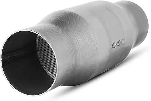Miniatura 6 de YITAMOTOR Convertidor catalítico universal de 3 pulgadas, convertidor catalítico de entradasalida de 3 pulgadas de ajuste directo (compatible con