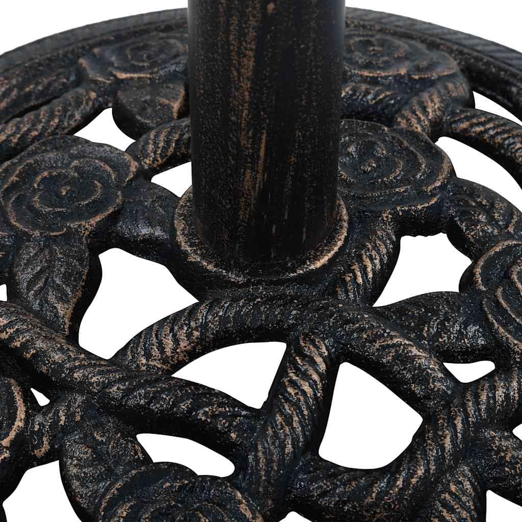 Supporto per ombrellone nero bronzo in ghisa 9 kg peso 40 cm diametro con adattatore per ombrellone balcone terrazzo giardino base stabile