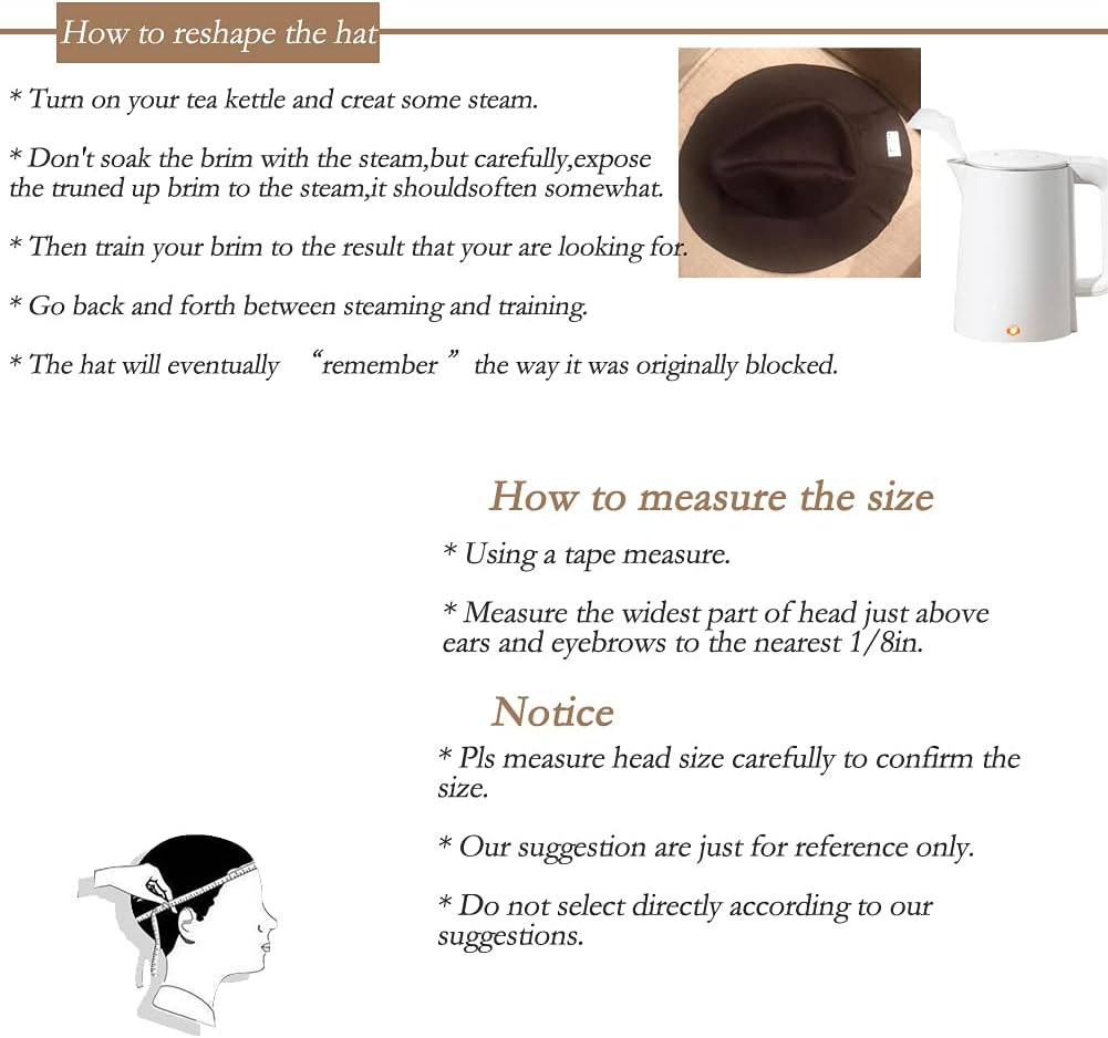 Classic Unisex Wool Blend Fedora Hat Brim Flat Church Cap Wide Brim Classic Pork Pie Hat Perfect for Wedding Party Talent Show Performance for Boys Girls Women Men Black - Image 7