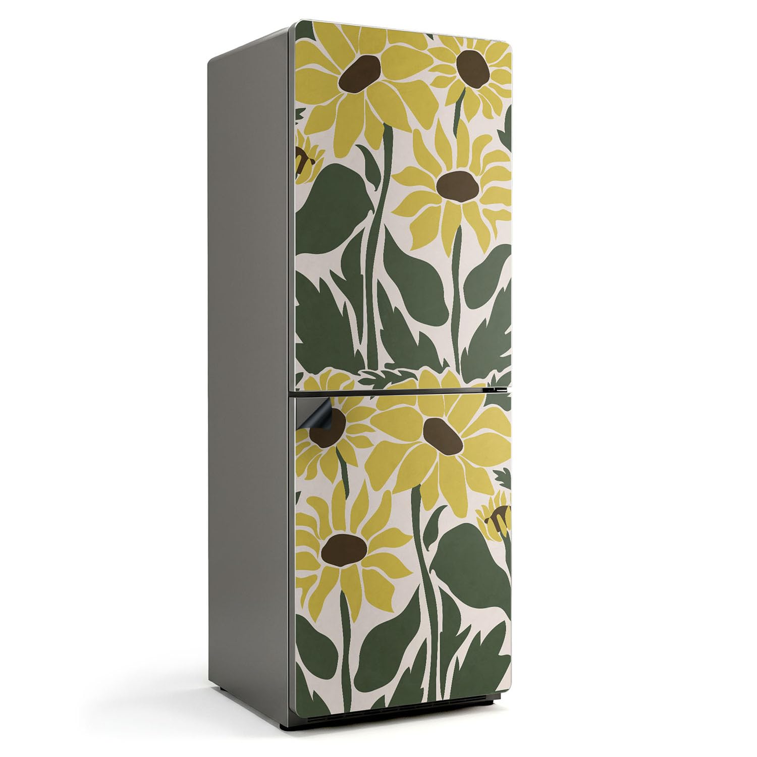 Tapis magnétique 70x190 cm imperméable et tapis de cuisine lavable à motif floral