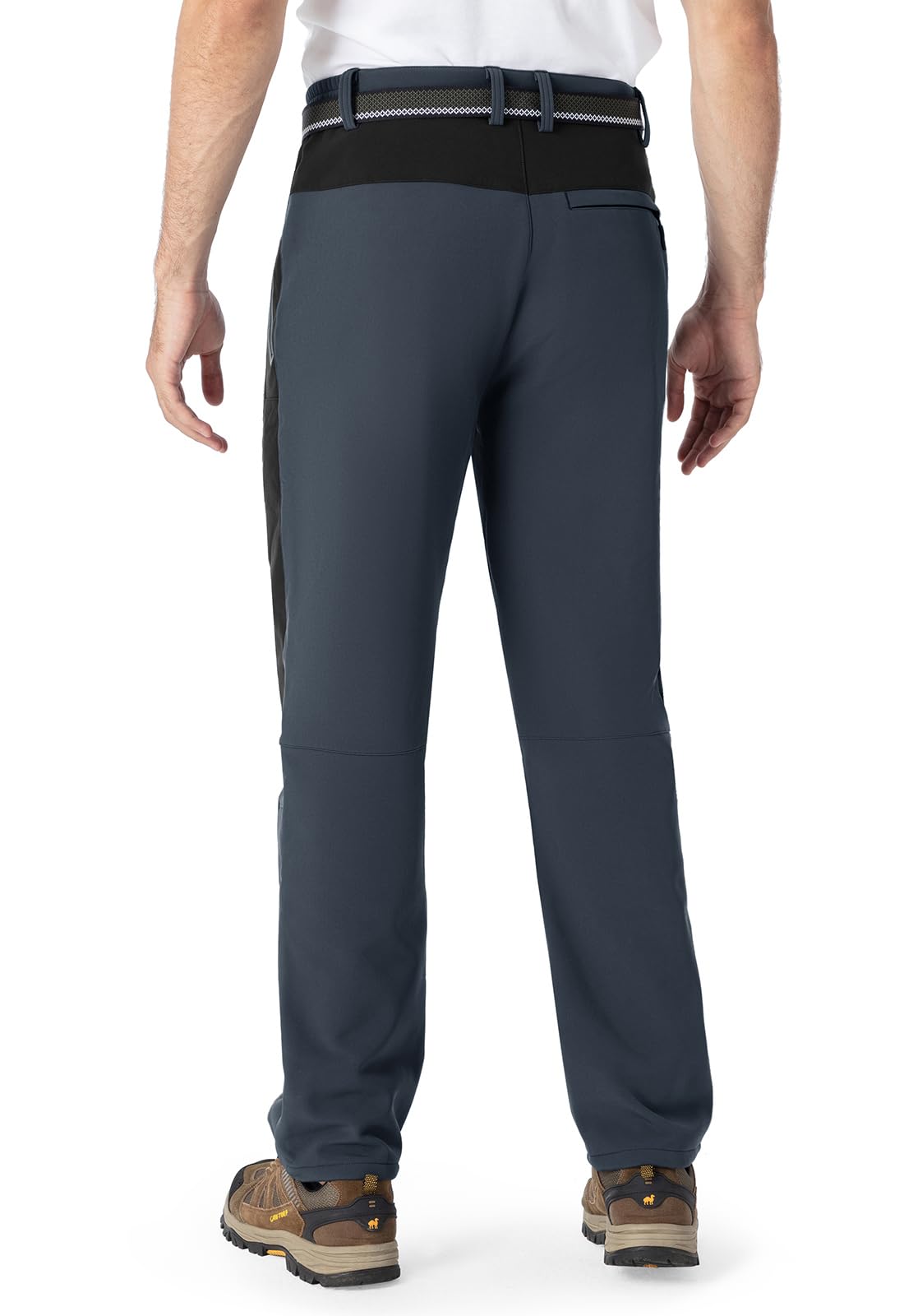 Rdruko Herren-Schneehose, wasserdicht, isoliert, mit Fleece gefüttert, für Skifahren, Wandern, Snowboarden, Winterhose mit Taschen