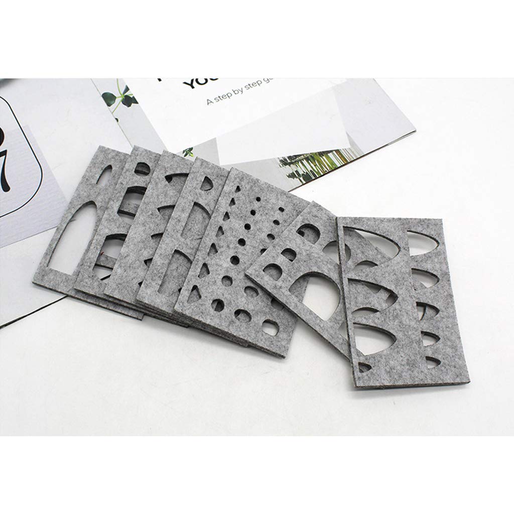 JinGuoZiLP 8pcs Wool Felt Mold Needle Felting DIY Craft Stencil Applique Shaping Mould Sewing Accessories