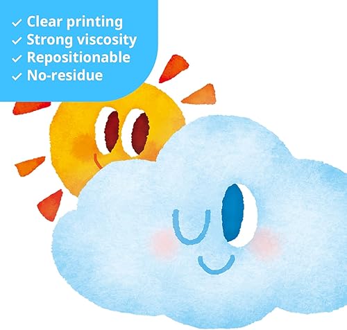 Miniatura 4 de DECOWALL DSL-8056 - Calcomanías de pared con diseño de crayones de números para clima y forma, calcomanías de pared para niños, guardería, aula,