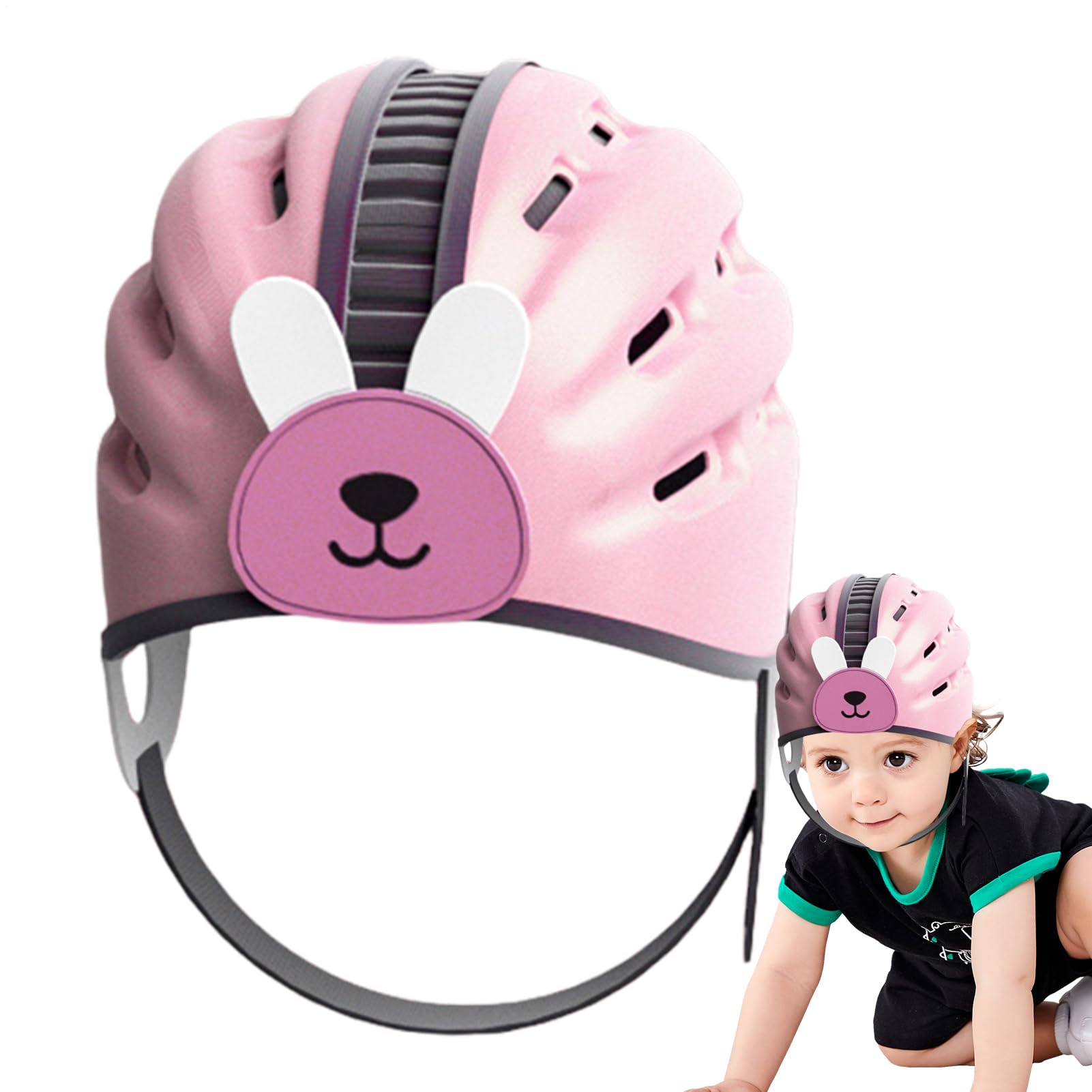 Child Safety Helmet - Adjustable Anti Collision Head Protection Hat for 6 to 24 Months Crawling Walking | Expandable Soft Cushion Cap with Breathable Padding for Indoor Play