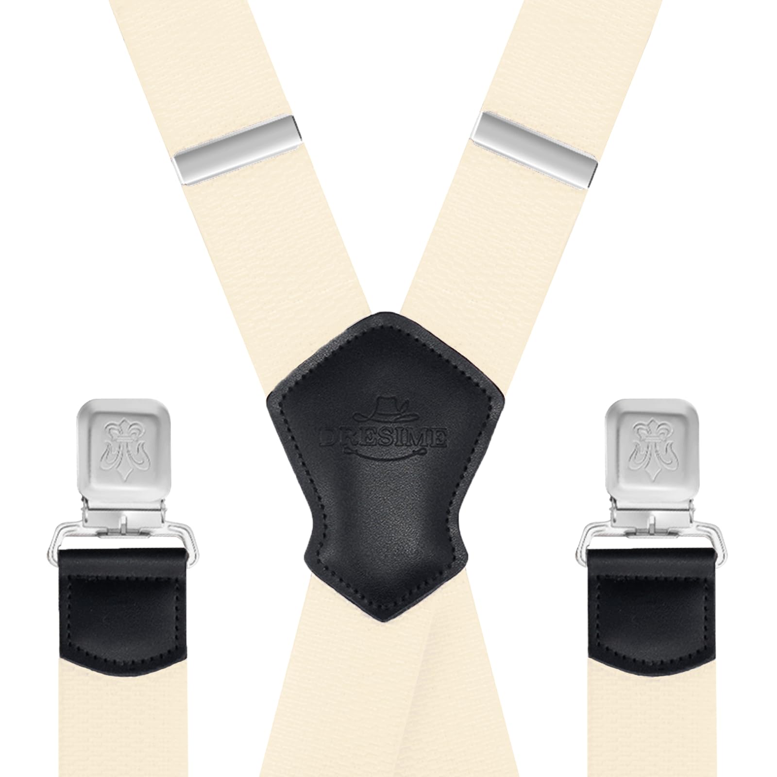 Bretelle da Uomo per pantaloni con 4 clip forti 4 cm di larghezza, per Uomini e Donne Grandi e alti Larghezza Regolabile di Elastiche e Forma a X Elastica