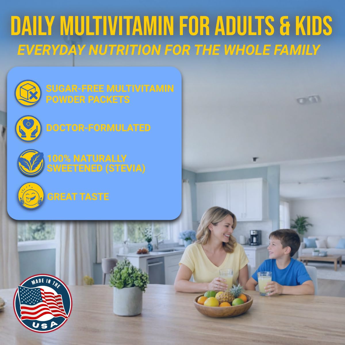 Dr. Price’s Multivitamin Tropical – 30 Servings | Multivitaminico con Vitamina C, Complesso B e Minerali | Drink Mix Senza Zucchero | 30 Bustine