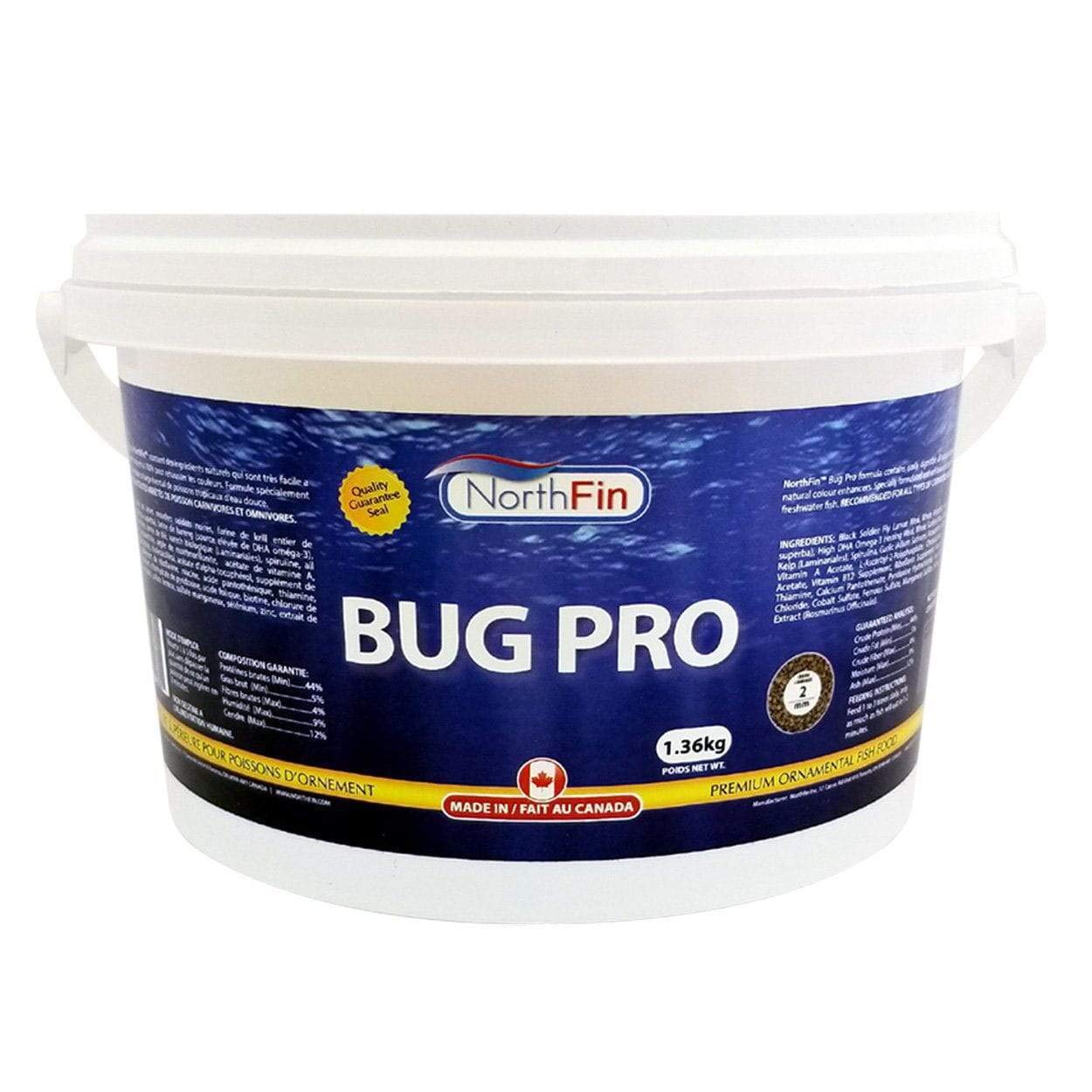 Northfin Bug Pro Crisps Fish Food, Slow-Sinking Crisps, 2mm, 1.36kg