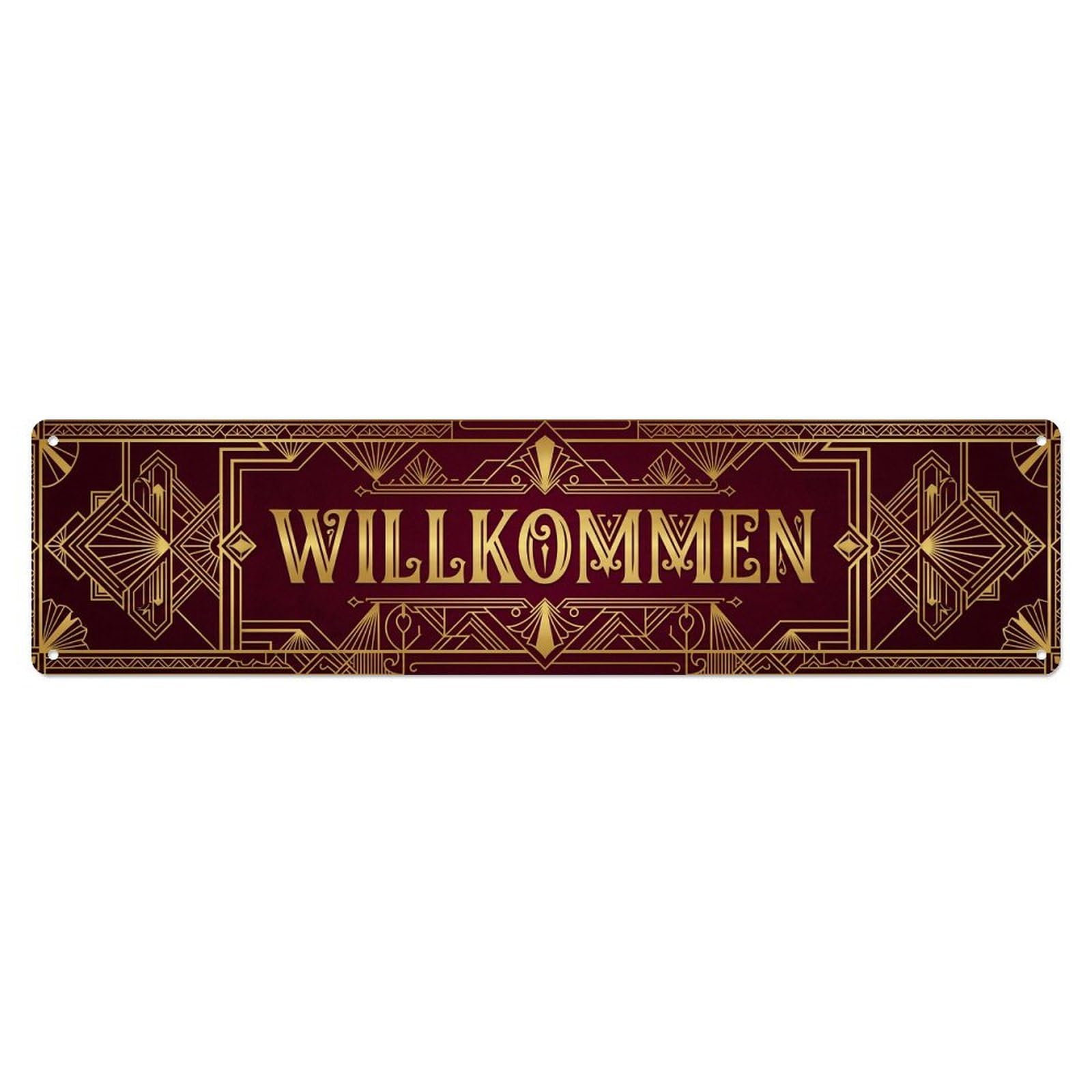 Art Deco Theater Cinema Welcome Metal Tin Sign Plaque Wall Decor for Cafe, Club Bar, Office, Home Garden Metal Poster 4x16Inch