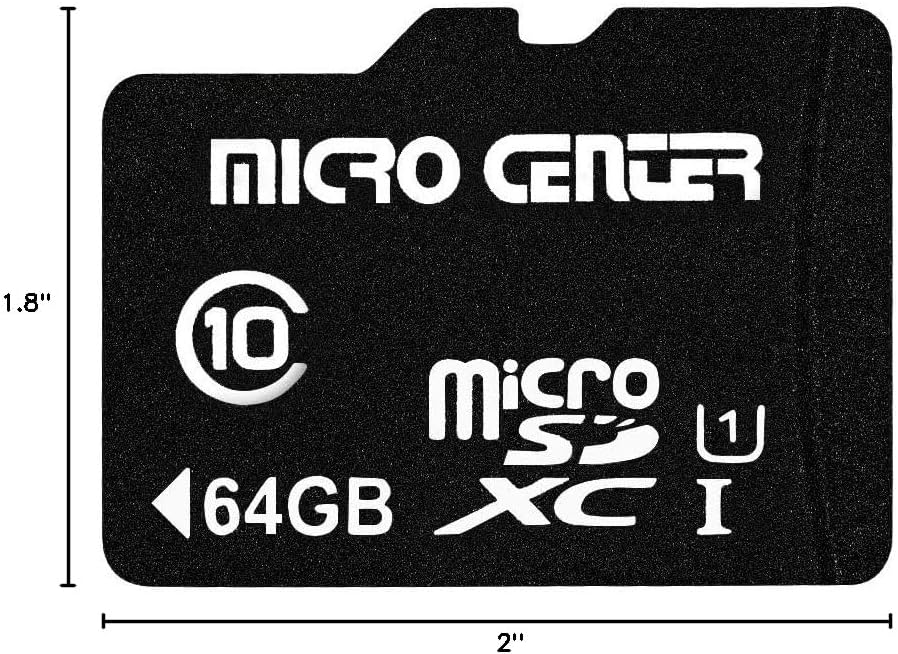 INLAND Micro Center 64GB Class 10 MicroSDXC Flash Memory Card with Adapter for Mobile Device Storage Phone, Tablet, Drone & Full HD Video Recording - 80MB/s UHS-I, C10, U1 (1 Pack)