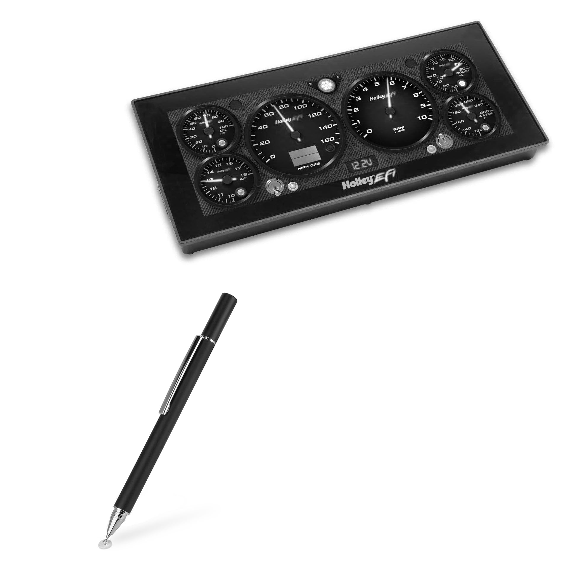 BoxWave Stylus Pen Compatible with Holley EFI Pro Dash (12.3 in) - FineTouch Capacitive Stylus, Super Precise Stylus Pen - Jet Black
