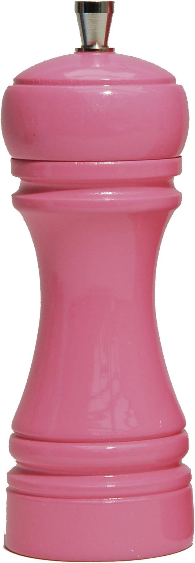 5-1/2-Inch Pepper Mill, Shiny Lacquered Beech Wood, Pink