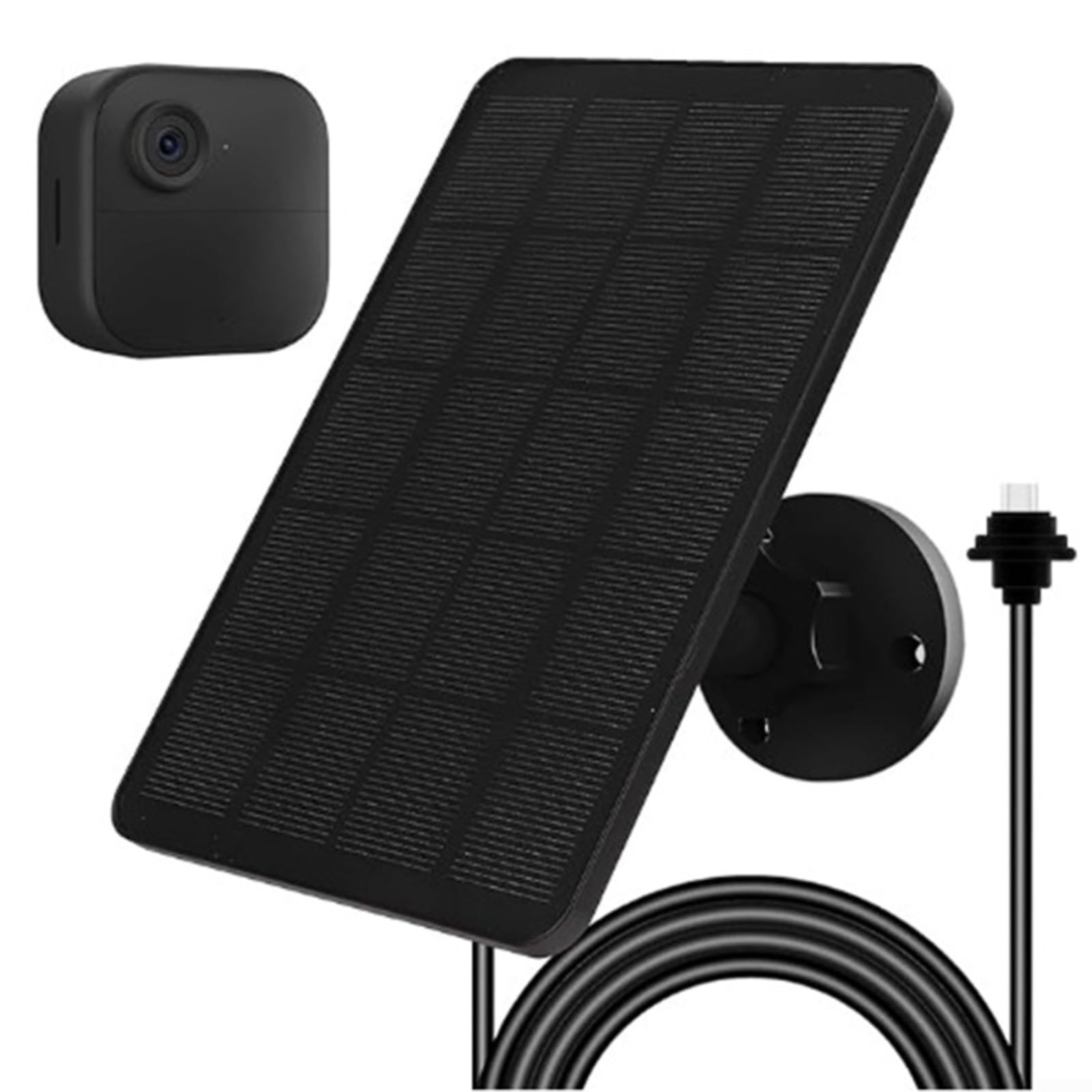 Pannello solare per Blink per fotocamera esterna, confezione da 4 pezzi, alimentatore di ricambio impermeabile IP65 da 4 W con cavo da 4 m e supporto a 360°, ricarica continua per Blink Outdoor 4