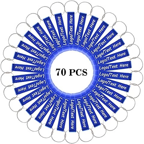 Farmelov 70pcs Personalized Custom Bottle Opener Keychain Bulk for Men Women,Customized Metal Can Beer Bottle Opener Wedding Party Favors,Engraved with Logo,Text Cover