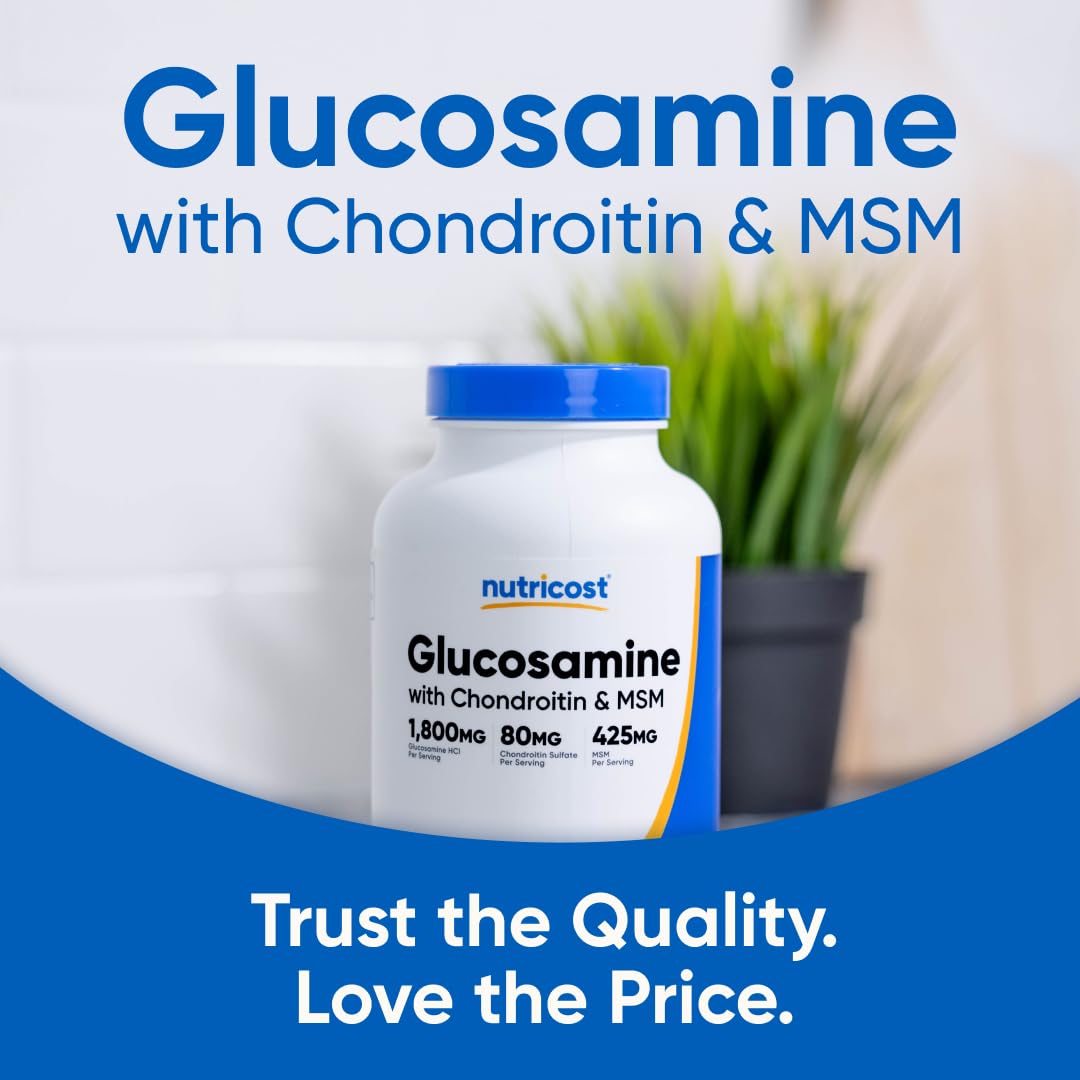 Nutricost Glucosamine 1800mg with Chondroitin & MSM, 240 Tablets, GMO-Free — Amazon image 5
