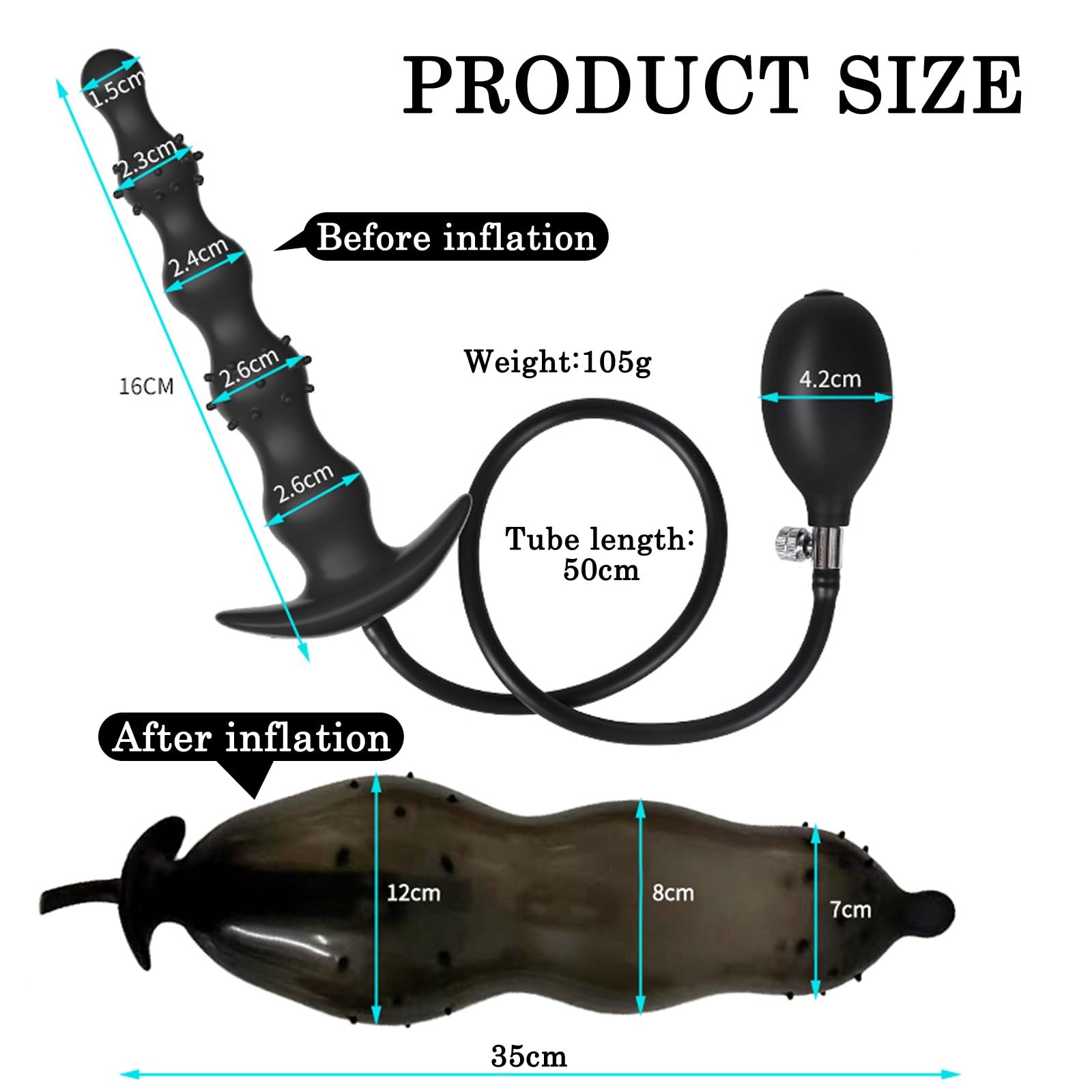 analdildo aufblasbar SHRINK Vibrating Massage Ball with 4-Speeds Vibration Intensity main image 0