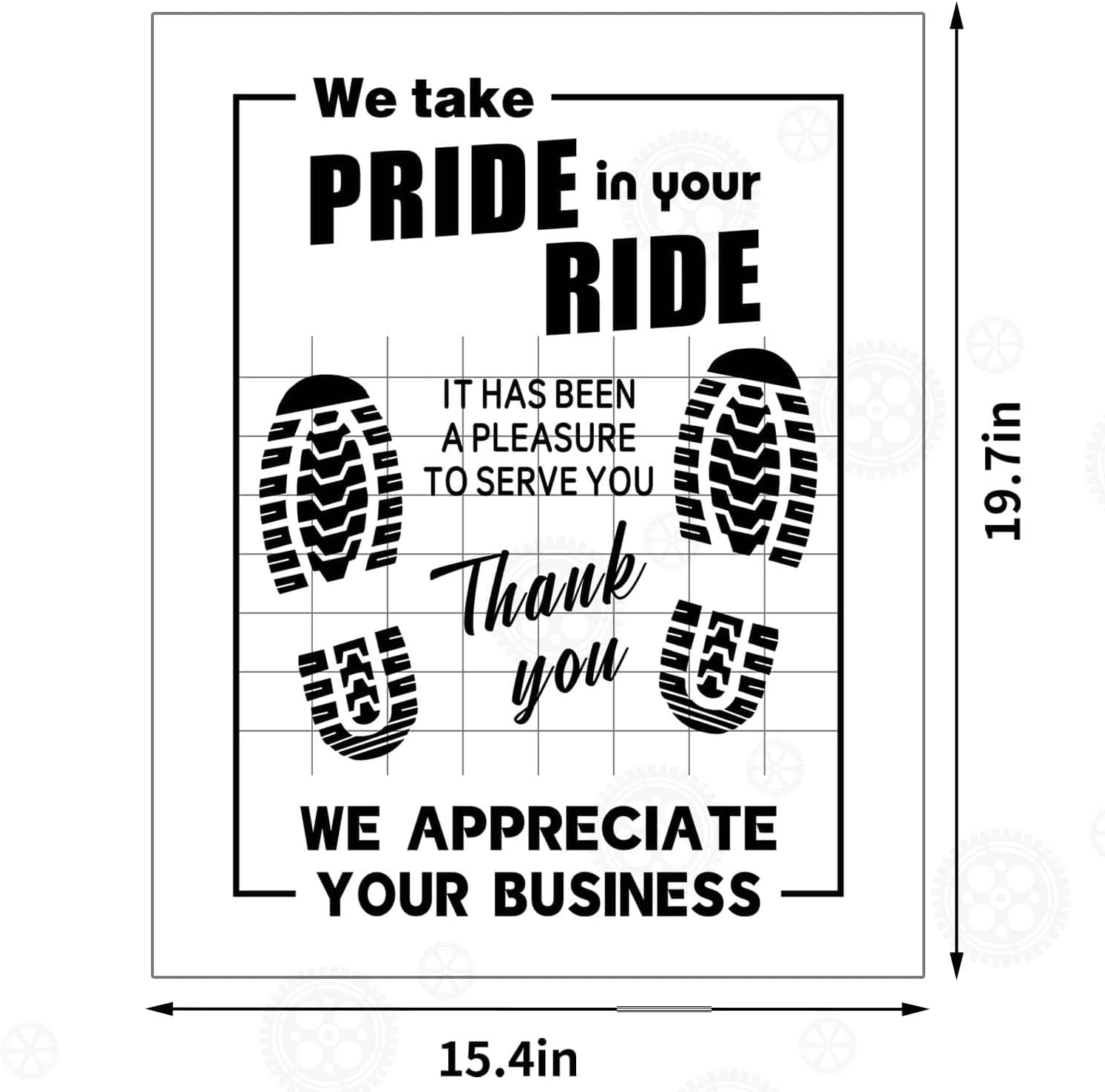 50Pcs Paper Floor Mats for Cars, Disposable White Automotive Floor Mats Kraft Paper, Waterproof Car Foot Pads Protective Papers, Thank You Mats for Car Detailing, Auto Dealership (20" x 16") - Image 9