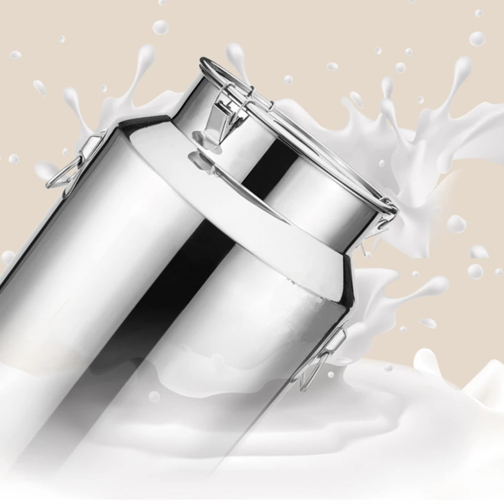 Contenedor de Acero Inoxidable para líquidos con Tapa hermética para Transporte y Almacenamiento.