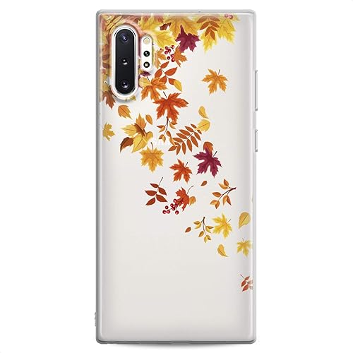 Miniatura 3 de Funda compatible con Samsung S23 S22 Plus S21 FE Ultra S20+ S10 Note 20 5G S10e S9 Teléfono Autumn Leaves Nice Girl Flexible Silicona Slim Fit Clear