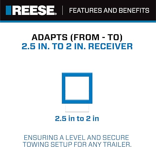Vista 4 de Reese Towpower 7028700, adaptador de bocha para remolque clase V de alta resistencia