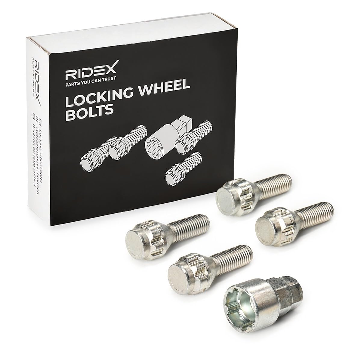 RIDEX 100092L0003 4x Bulloni antifurto Anteriore Posteriore Compatibilità con FORD FIESTA II FBD
