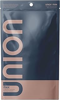 UNION MAX Condoms - 12 Count - True XL - Generous Fit - Ultra-Thin, Lightly Lubricated, Flared Head, Vegan and Non-Toxic Natural Rubber Latex, Larger Size 60mm