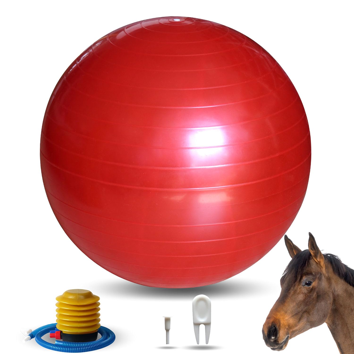 17-Inch Horse Balls Mega Equine Ball for Play Training Horse Soccer Ball Anti-Burst Herding Balls for Horses Goat Donkey